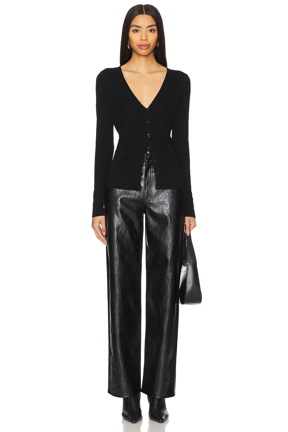 Shea Faux Leather Foil Pant - 5