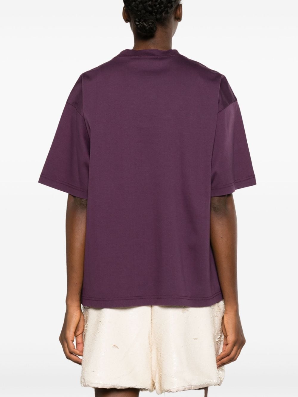 logo-appliquÃ© cotton T-shirt - 4