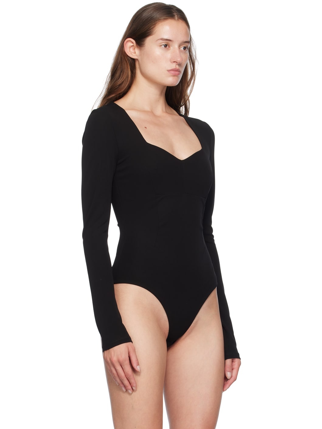 Black Sweetheart-Neck Bodysuit - 4