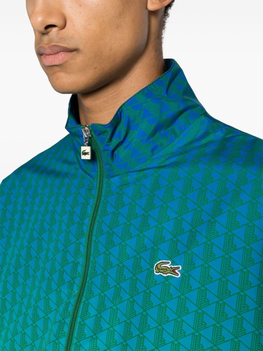 monogram-print ombrÃ© sportsuit jacket - 5