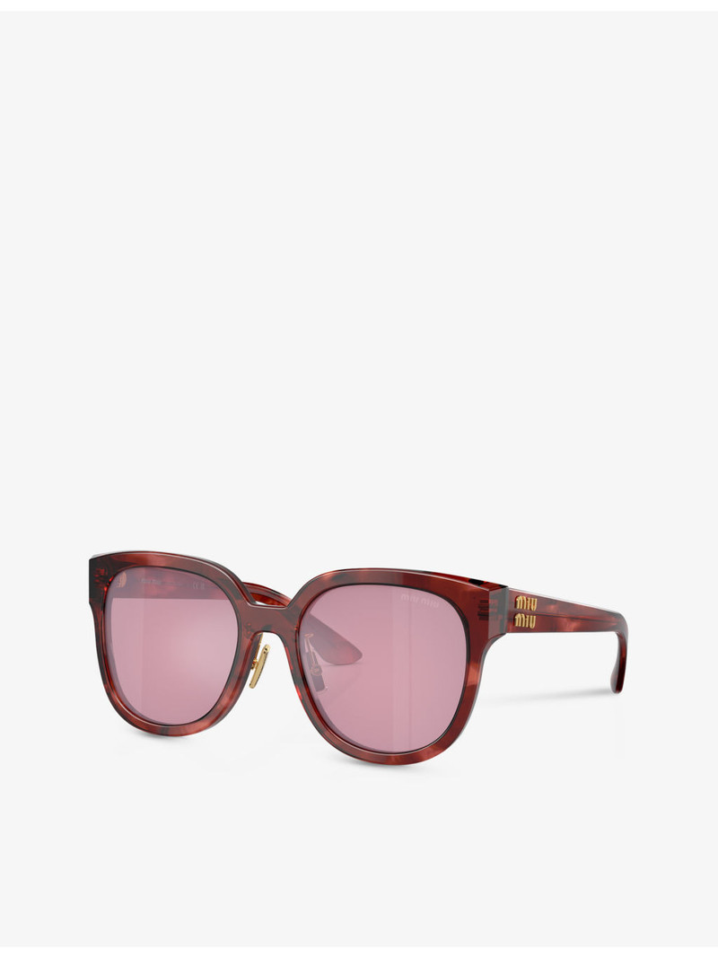 Miu Miu MU 01ZS square-frame tortoiseshell acetate sunglasses outlook