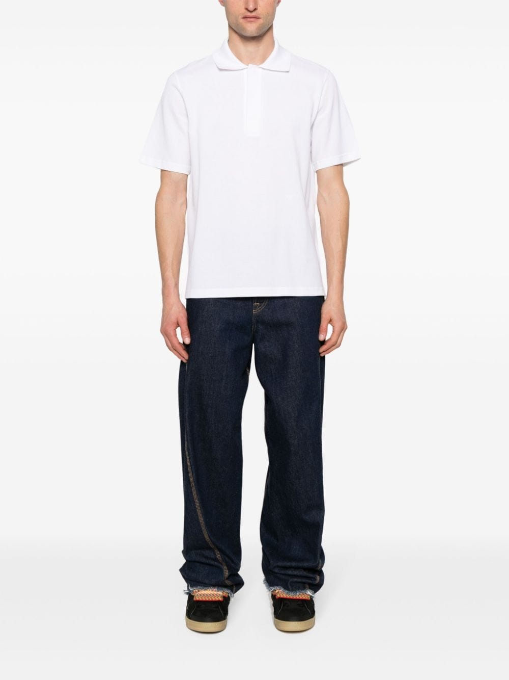 logo-embroidered piquÃ© polo shirt - 2