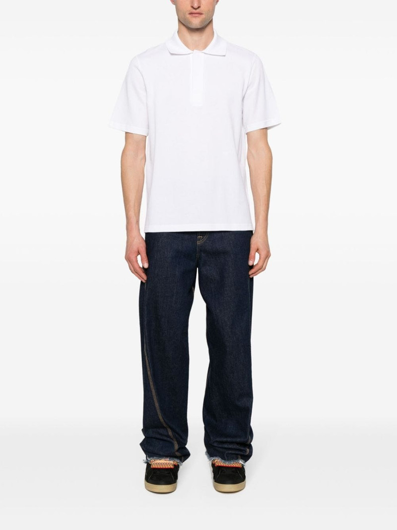 Lanvin logo-embroidered piquÃ© polo shirt outlook