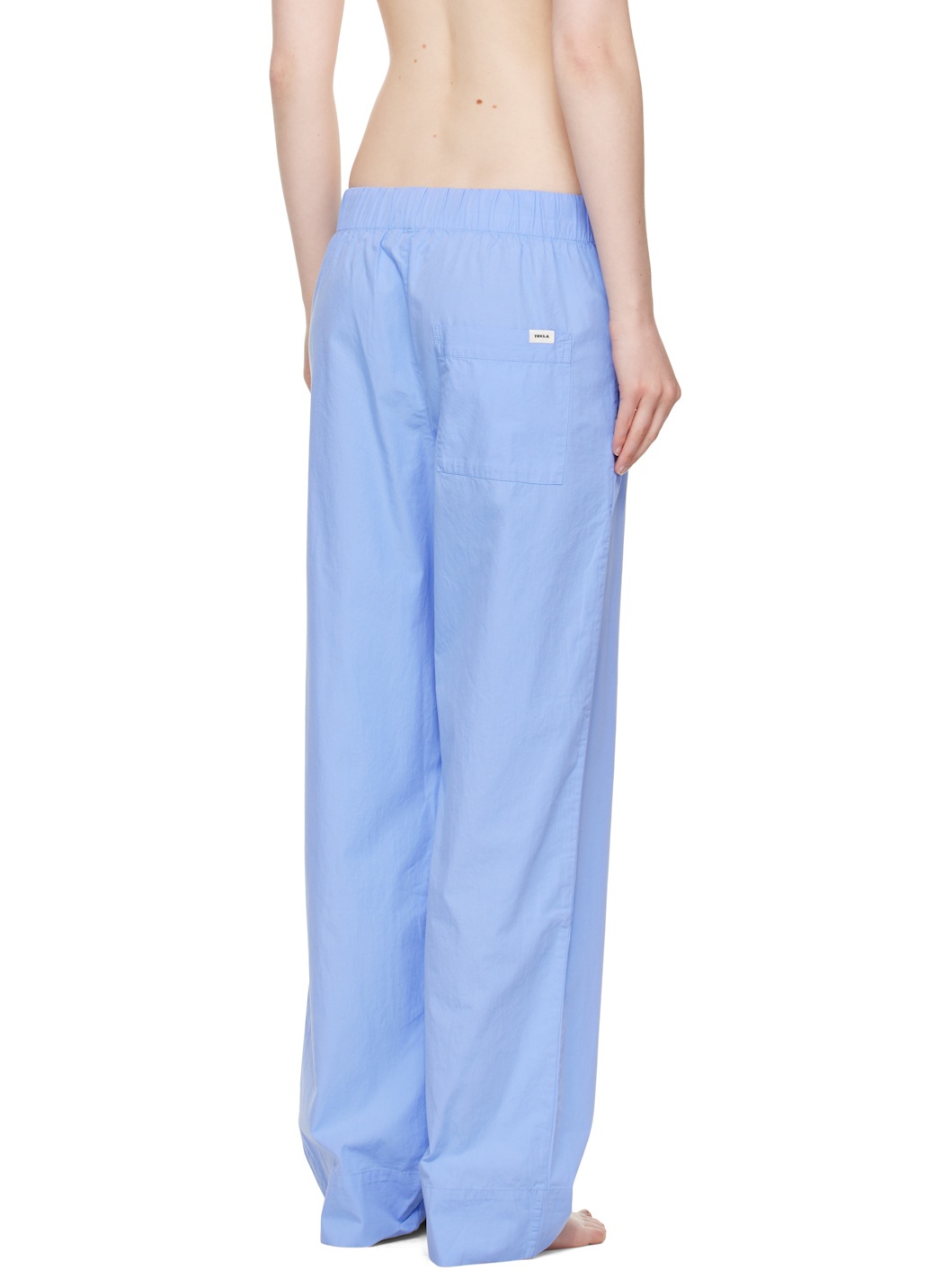 Blue Poplin Pyjama Pants - 3