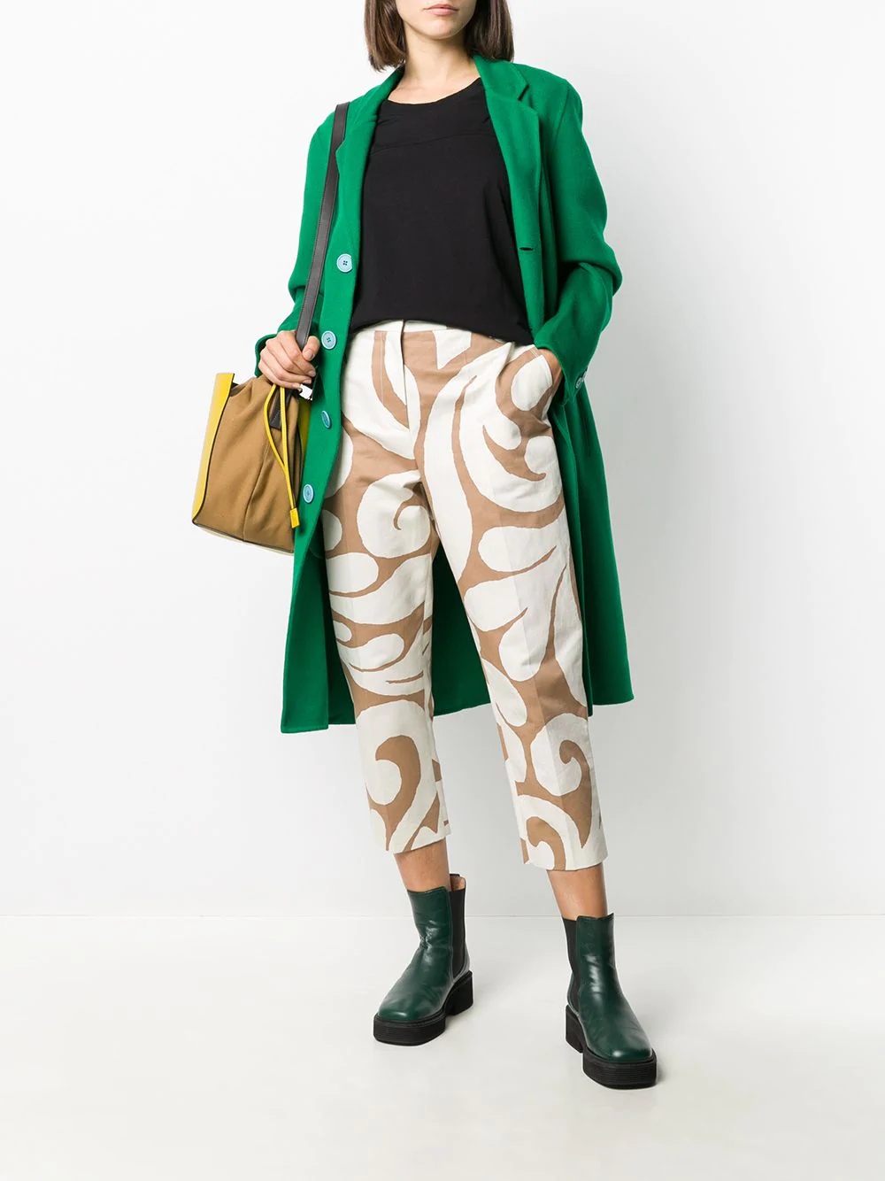 graphic swirl-print trousers - 2