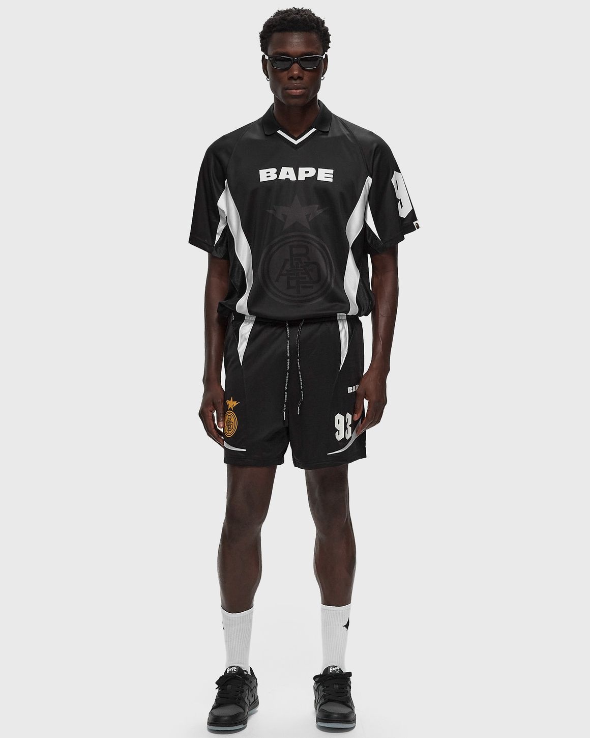 MULTI LOGO RELAXED FIT SOCCER SHORTS - 2