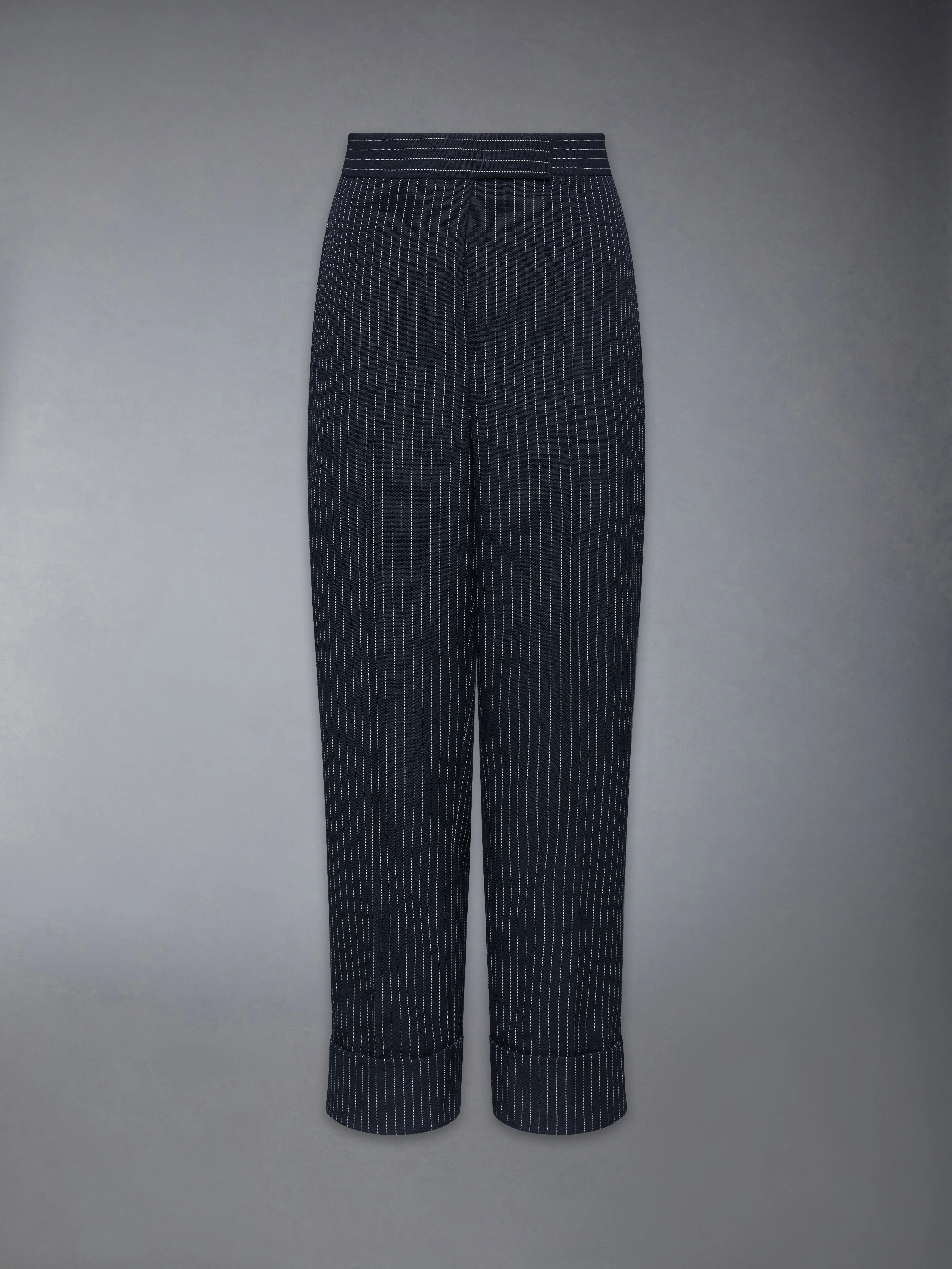 PINSTRIPE HIGH TWIST WOOL TROUSER - 1