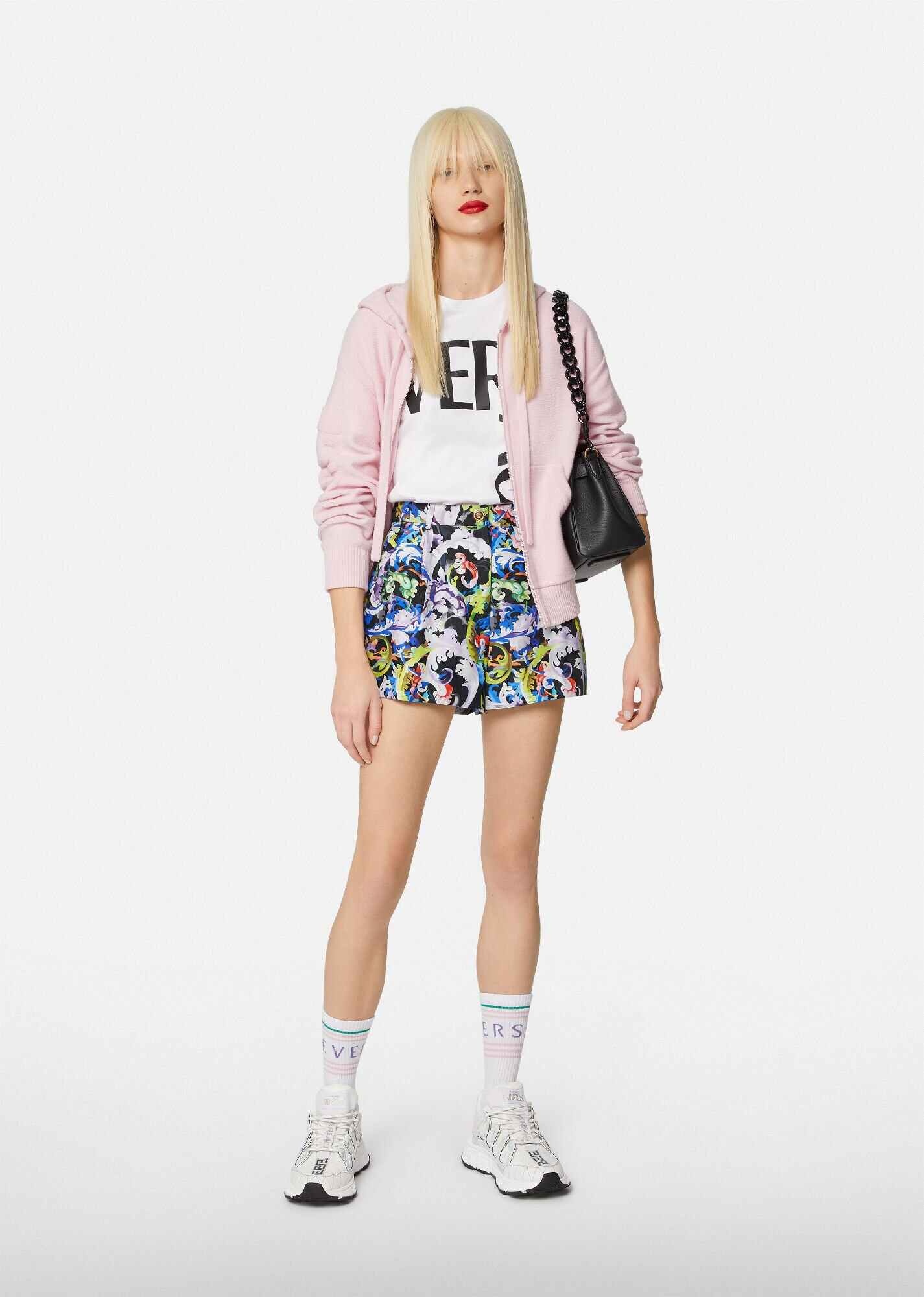Baroccoflage Print Silk Shorts - 4