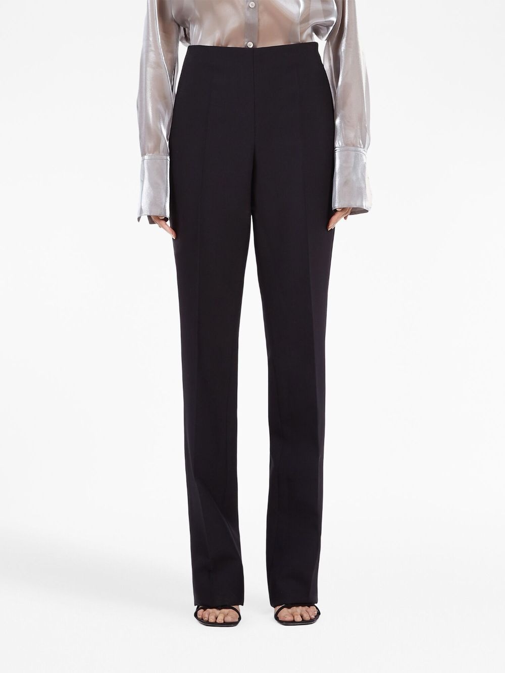 straight-leg wool trousers - 3