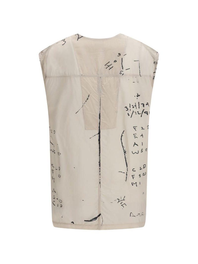 Rick Owens V-neck print top outlook