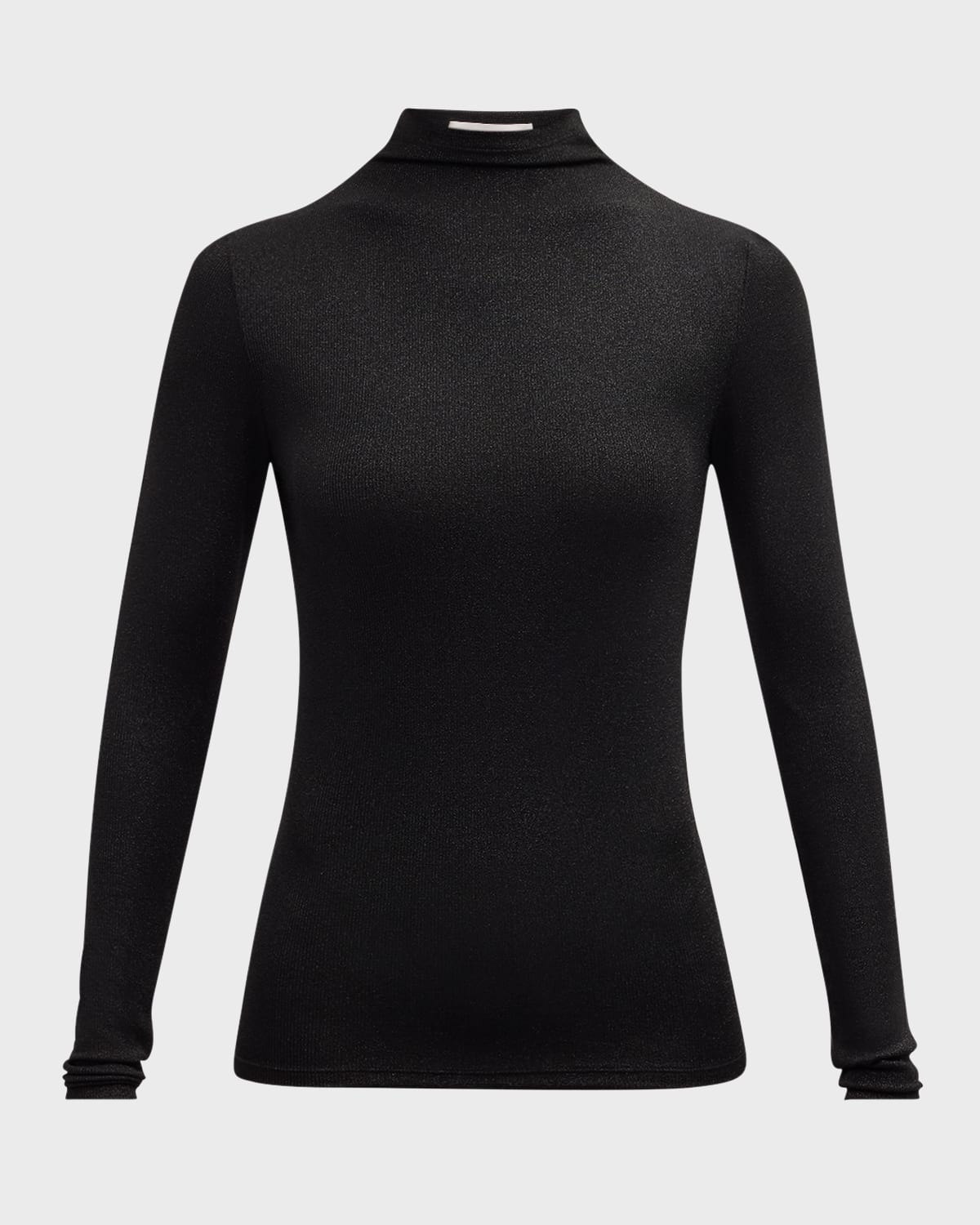 Sparkly Lurex Turtleneck Top - 1