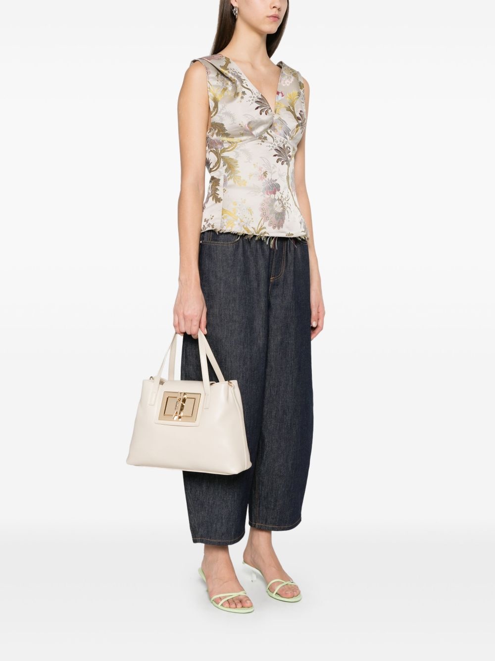 logo-debossed tote bag - 2