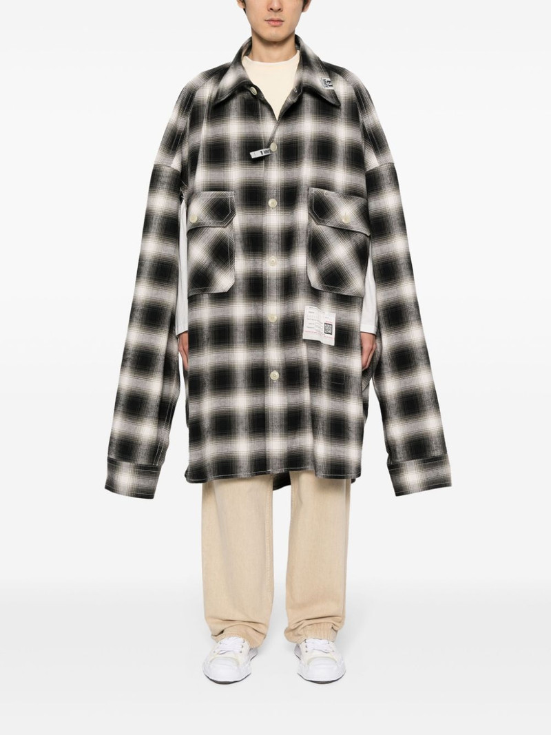 Maison MIHARAYASUHIRO Super Big logo-patch shirt outlook