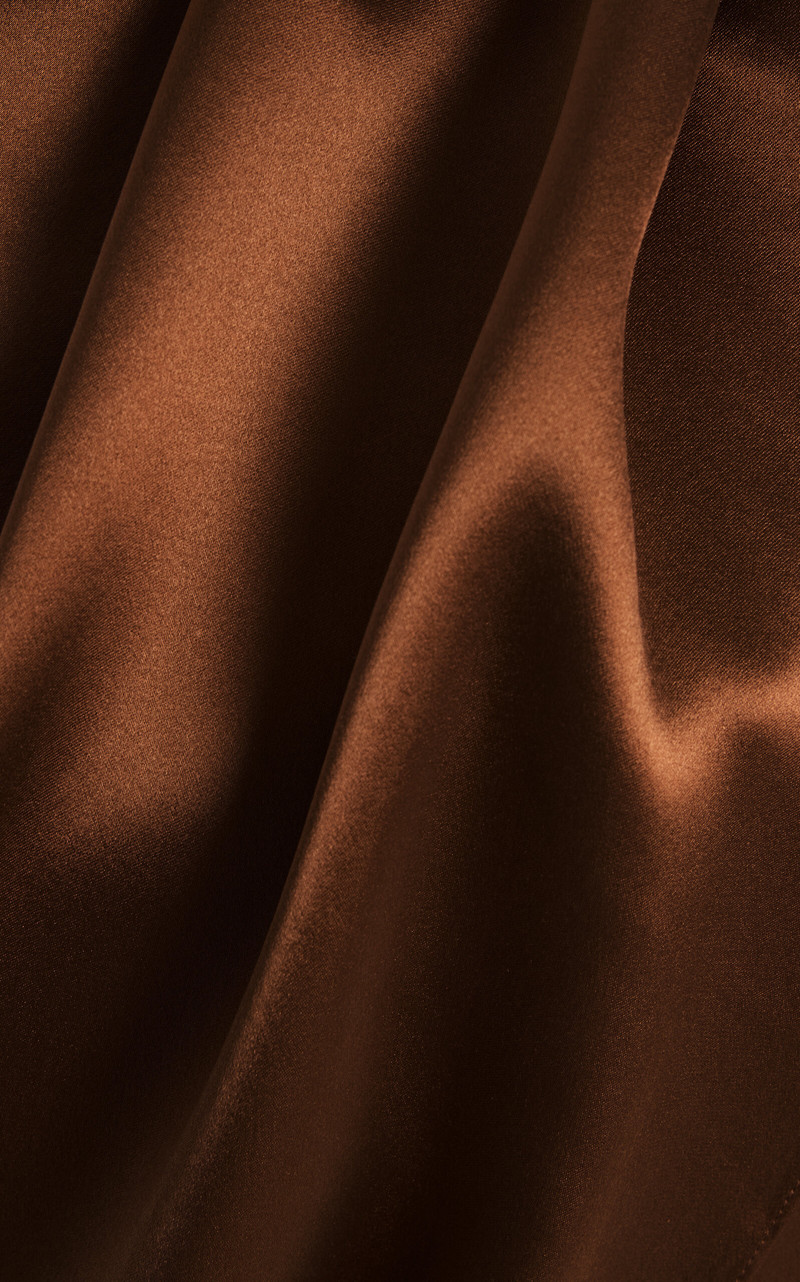 Exclusive Carmen Silk Maxi Cape Dress tan 5