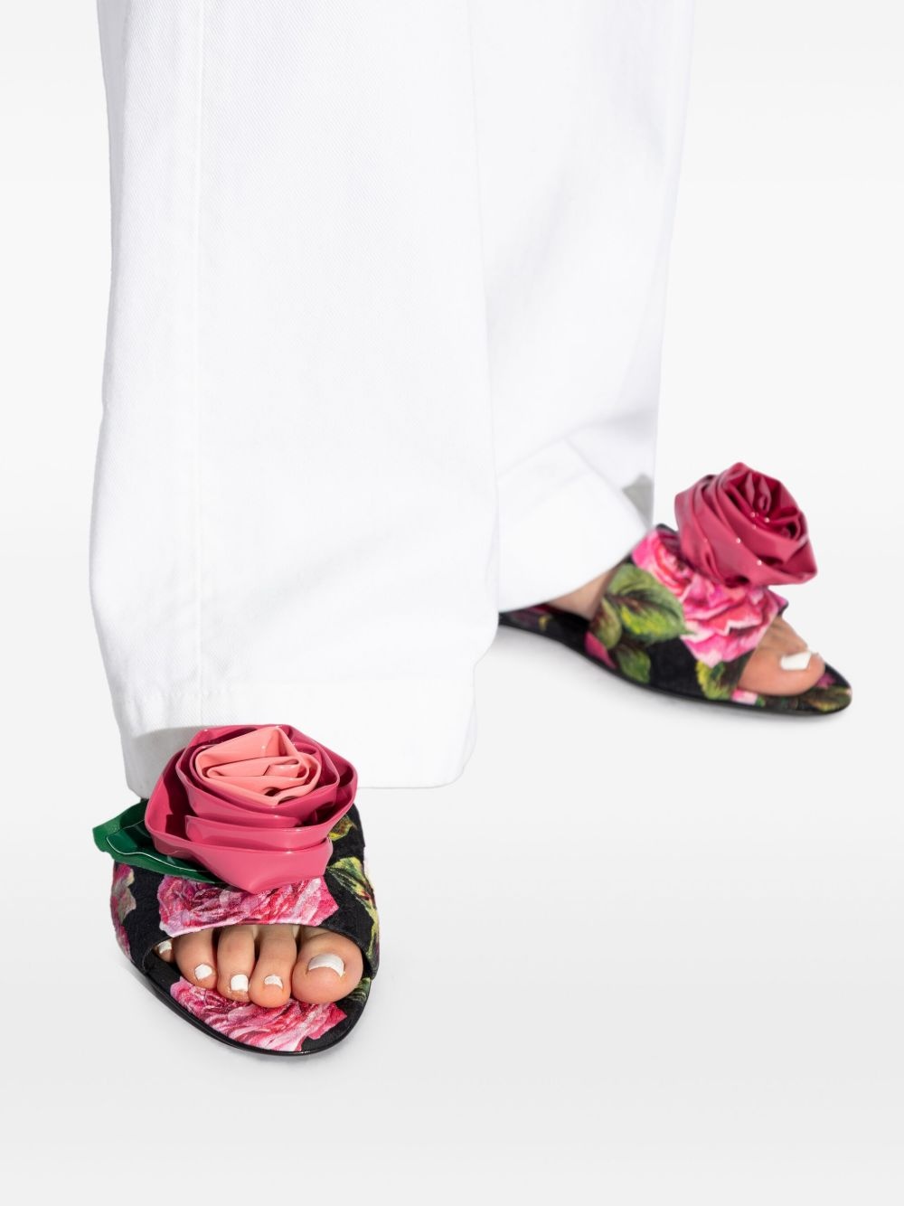 floral-motif slides - 5