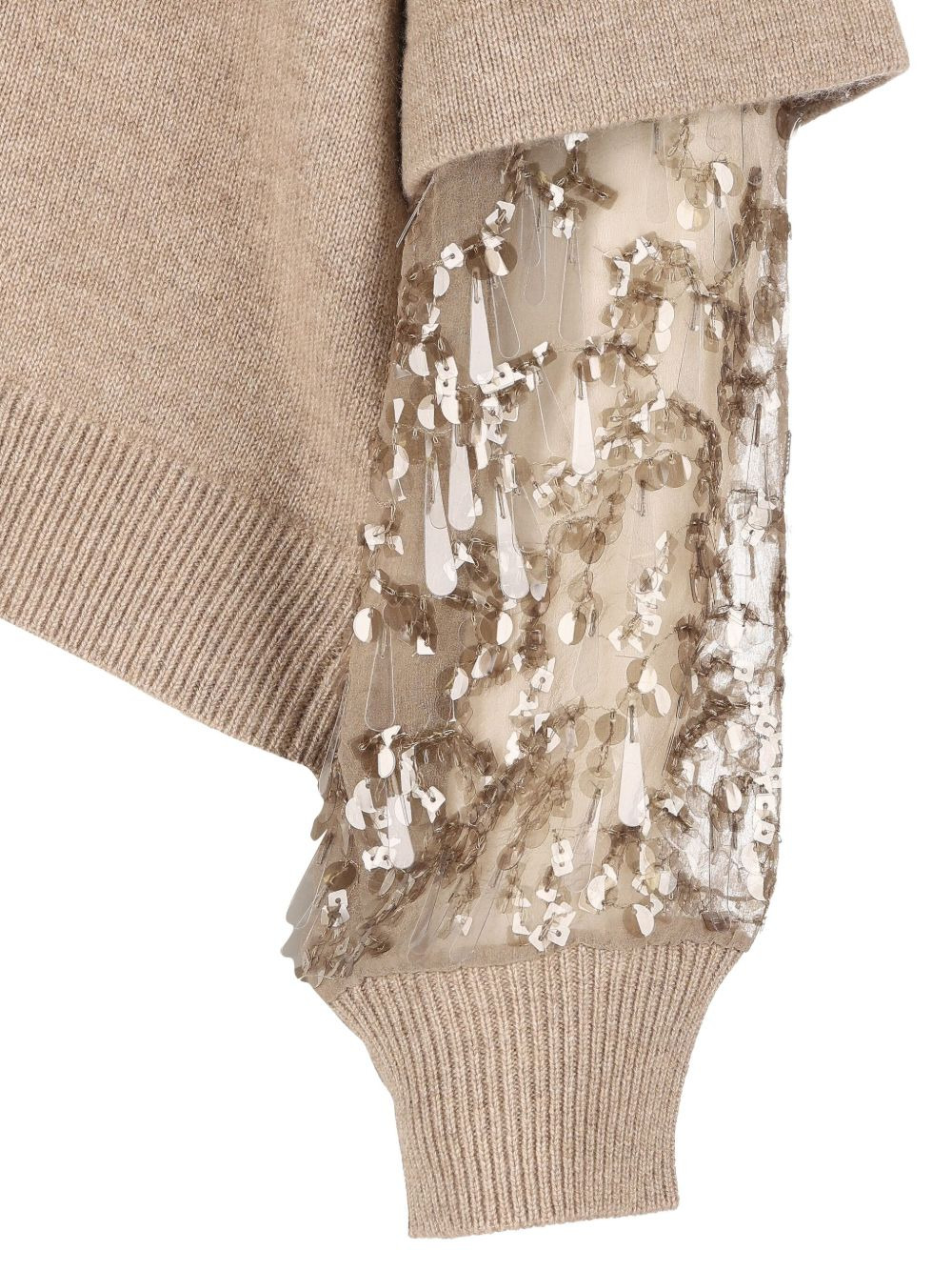 sequin-embellished cashmere sweater - 4