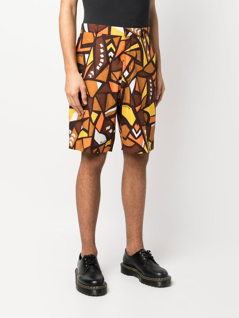mosaic-print tailored shorts 3