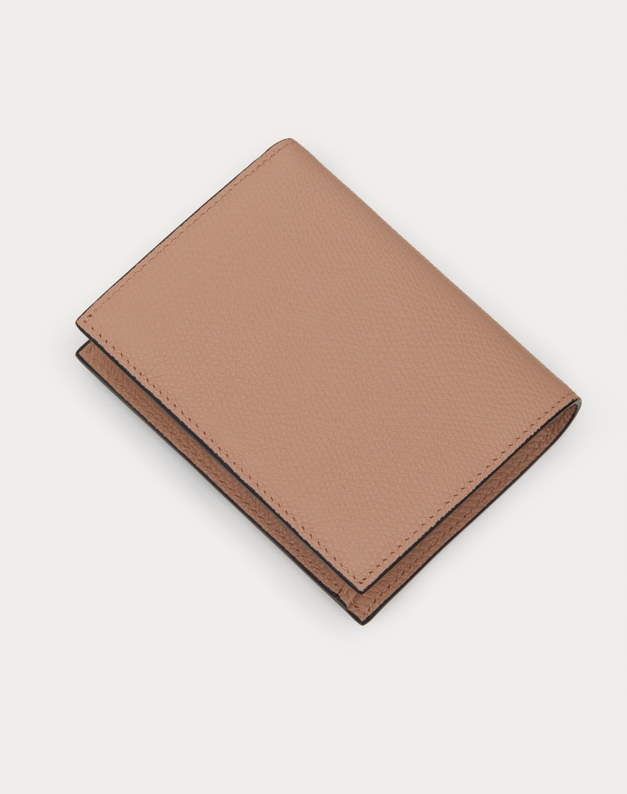 COMPACT VLOGO SIGNATURE GRAINY CALFSKIN WALLET - 3