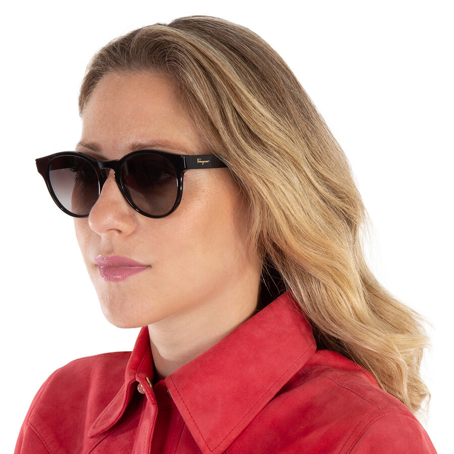 Salvatore Ferragamo Grey Gradient Round Ladies Sunglasses SF1068S 001 52 - 2
