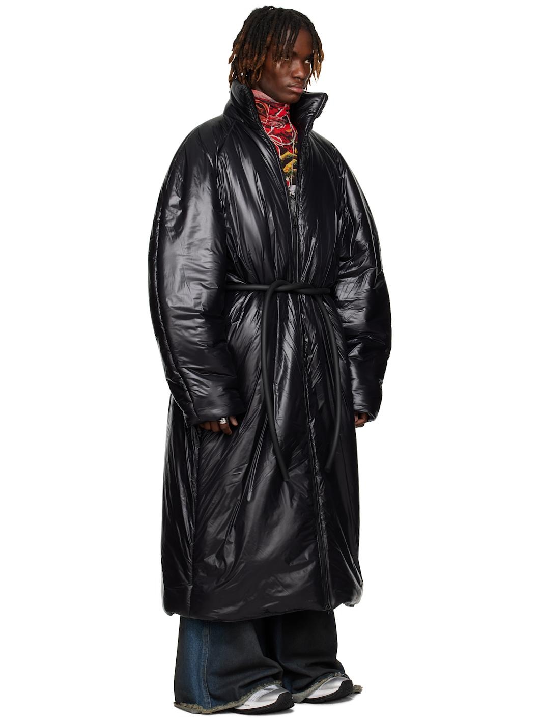 Black Lowdown Wadded Coat - 2