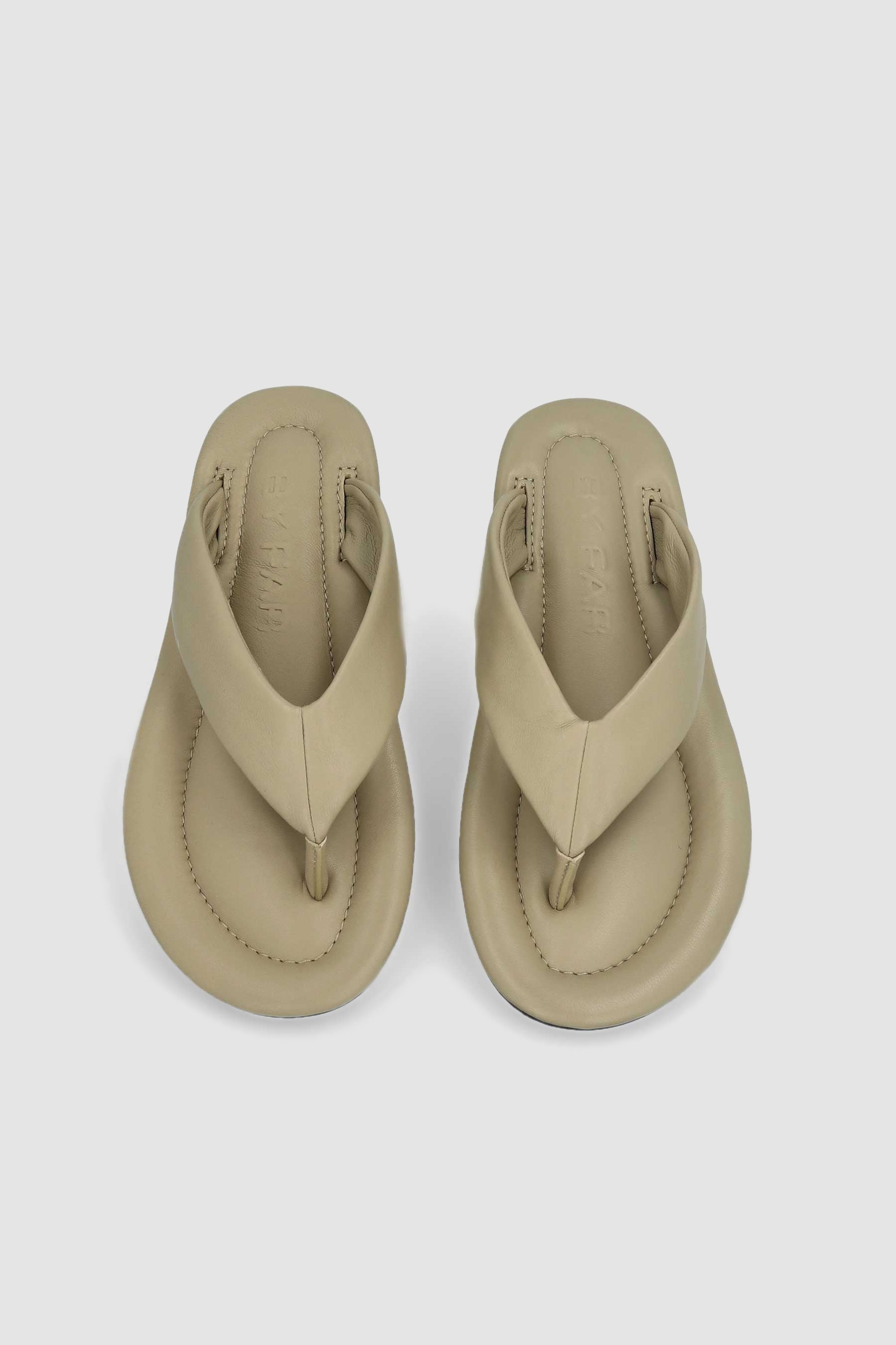 DASHA MANGROVE LAMB NAPPA LEATHER FLIP-FLOP SANDAL - 3