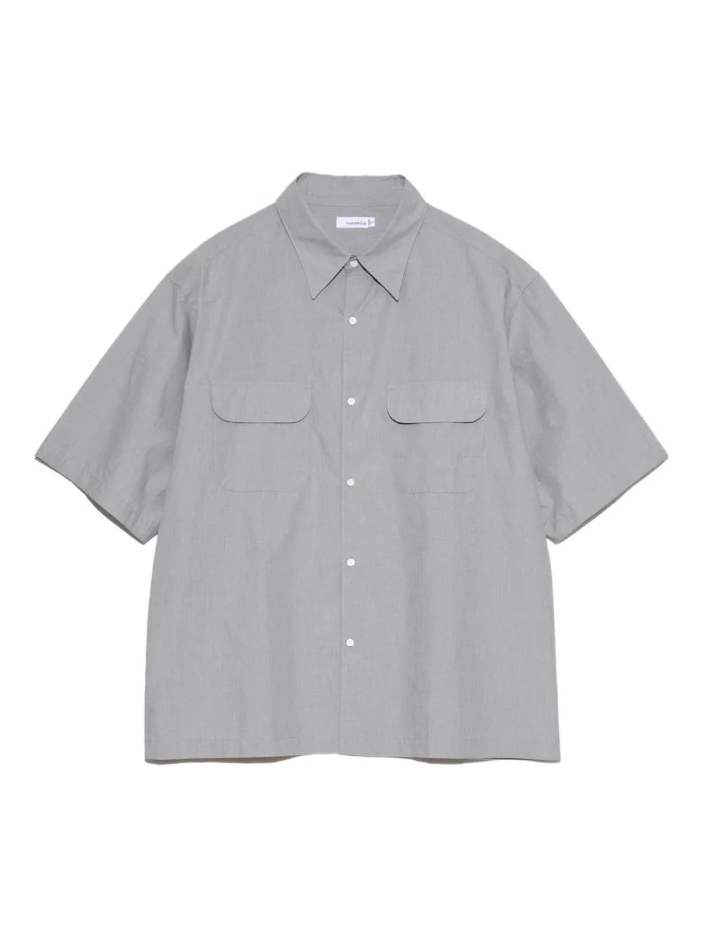 regular-collar end-on-end shirt - 1