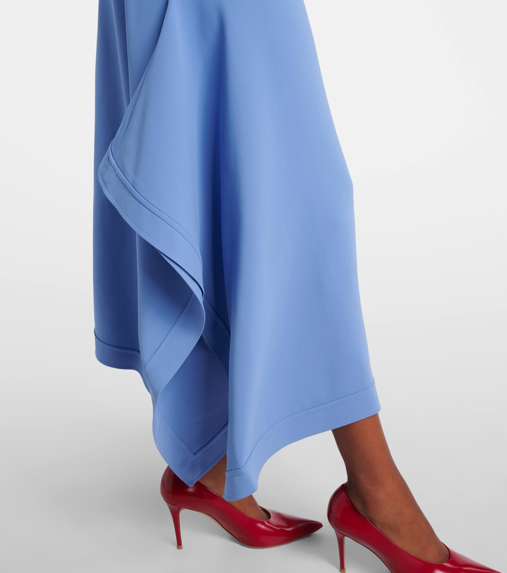 Gancini draped asymmetric cady maxi dress - 6