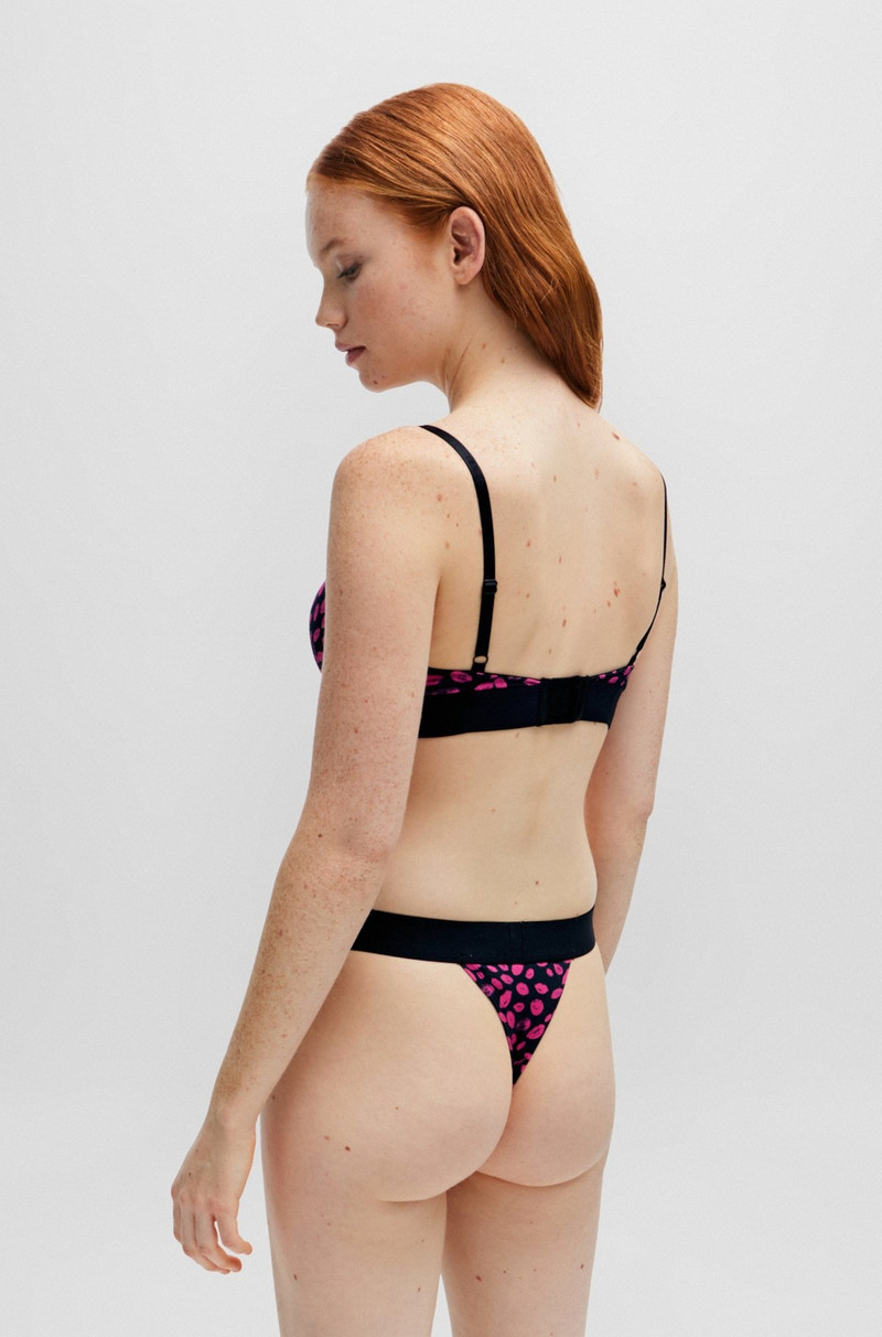 HUGO STRETCH-COTTON STRING BRIEFS WITH SEASONAL PATTERN outlook