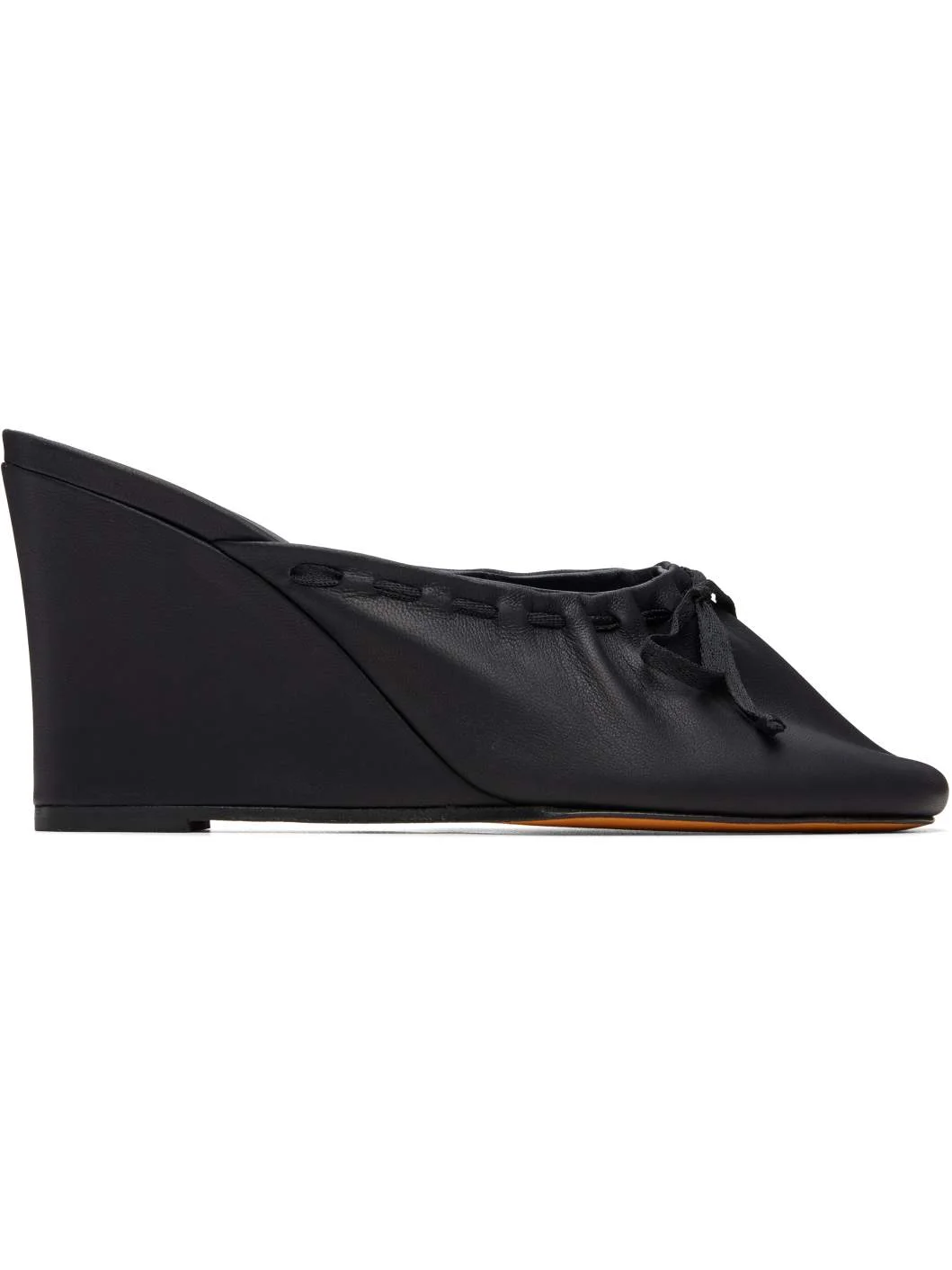 Black Ballet Wedge Heels - 1