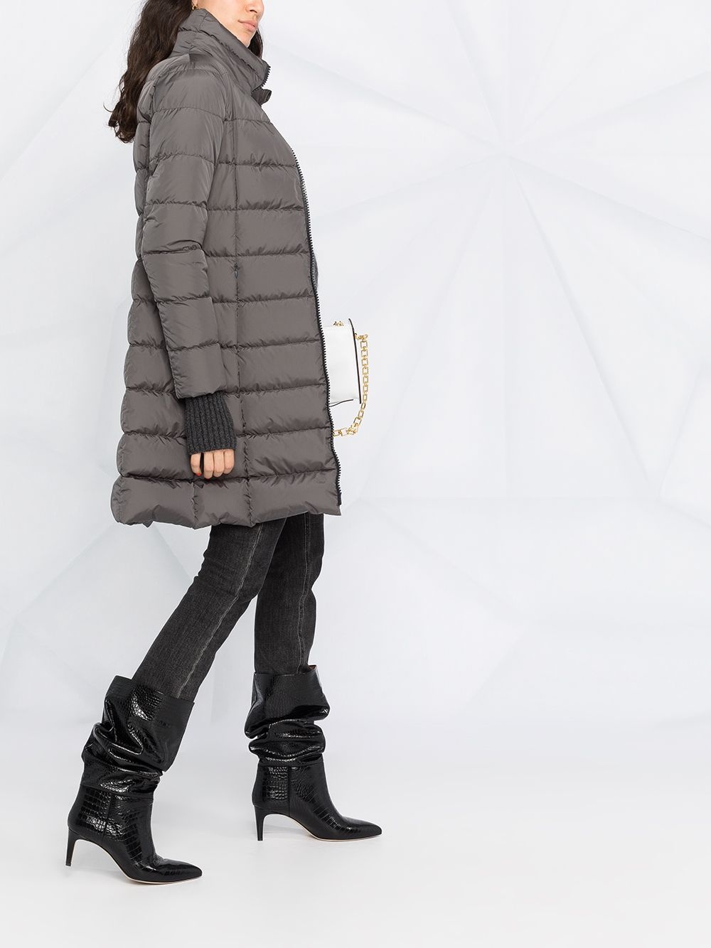 padded mid-length coat - 4