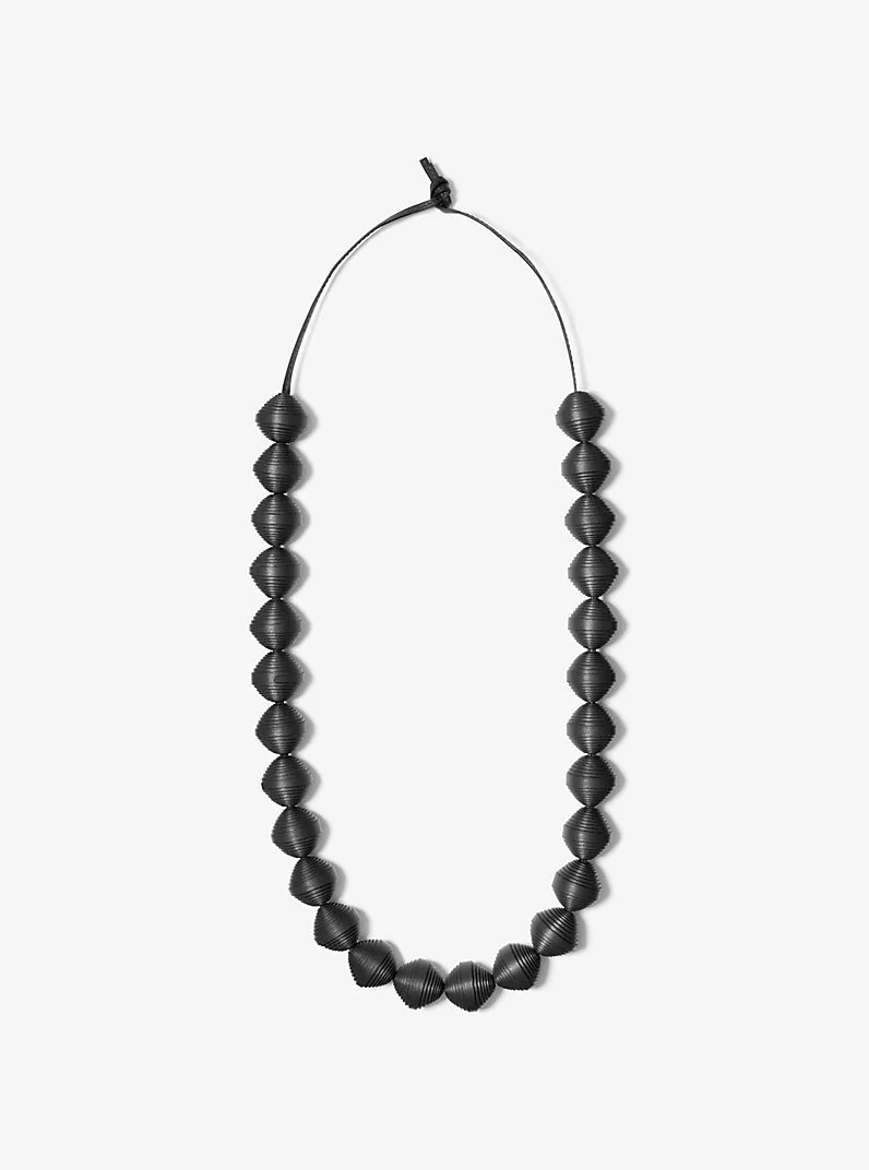 Leather Beads Necklace - 1