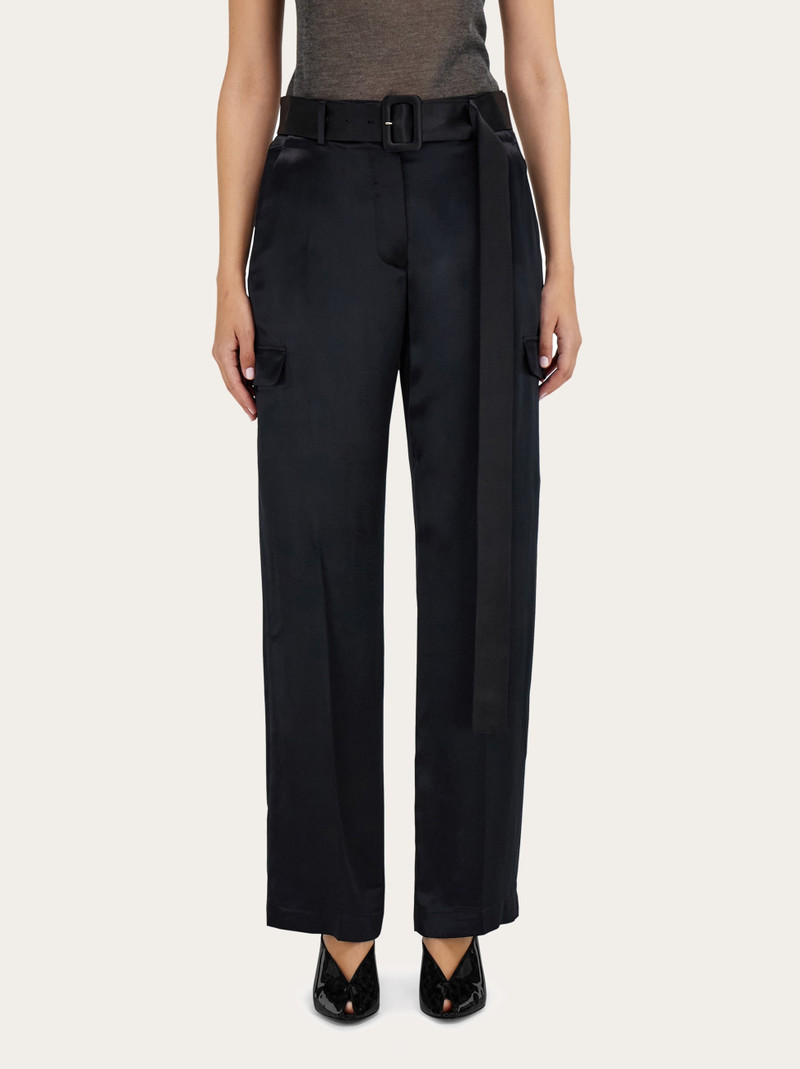 FERRAGAMO Satin cargo trouser outlook