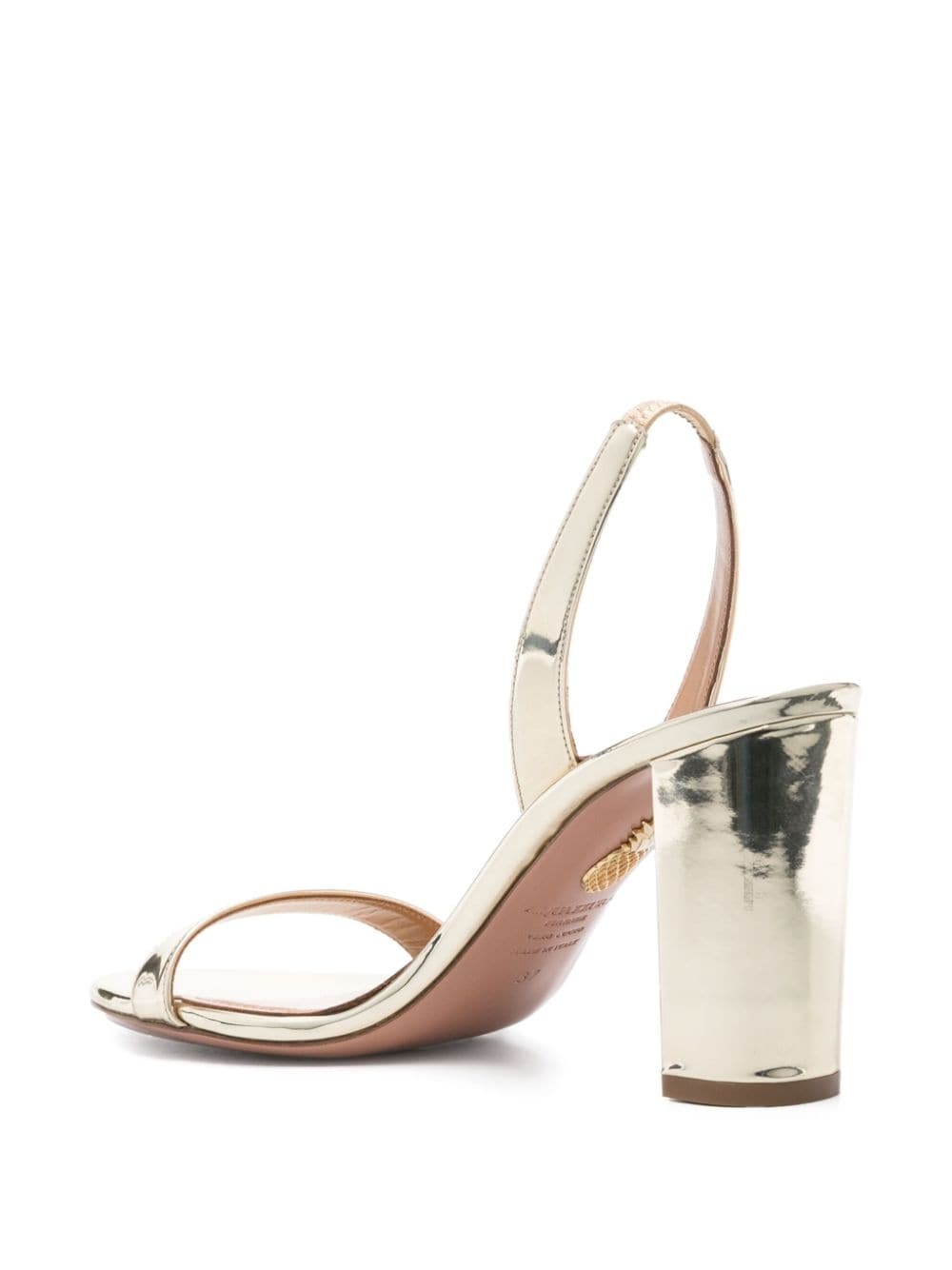 85mm So Nude metallic leather sandals - 3
