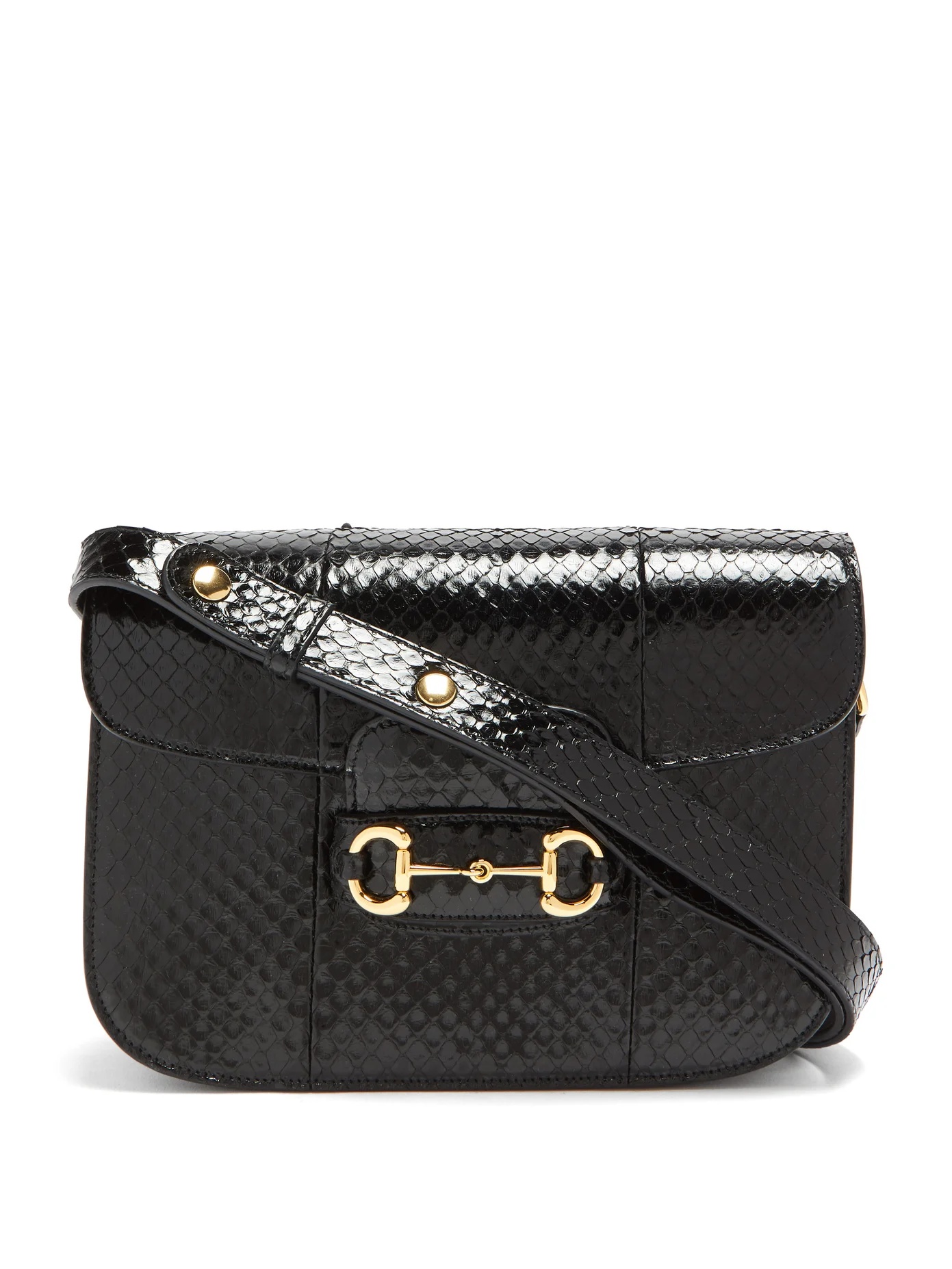 1955 Horsebit snakeskin shoulder bag - 1