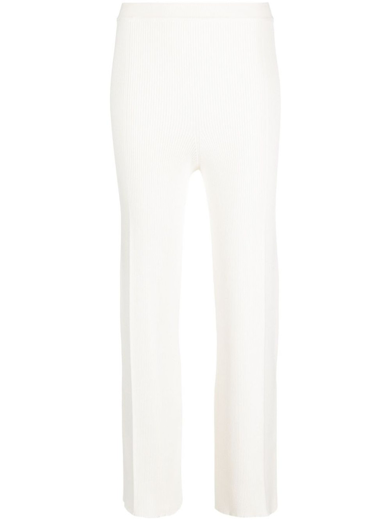 straight-leg rib-knit trousers 1