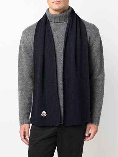 Moncler ribbed-knit scarf outlook