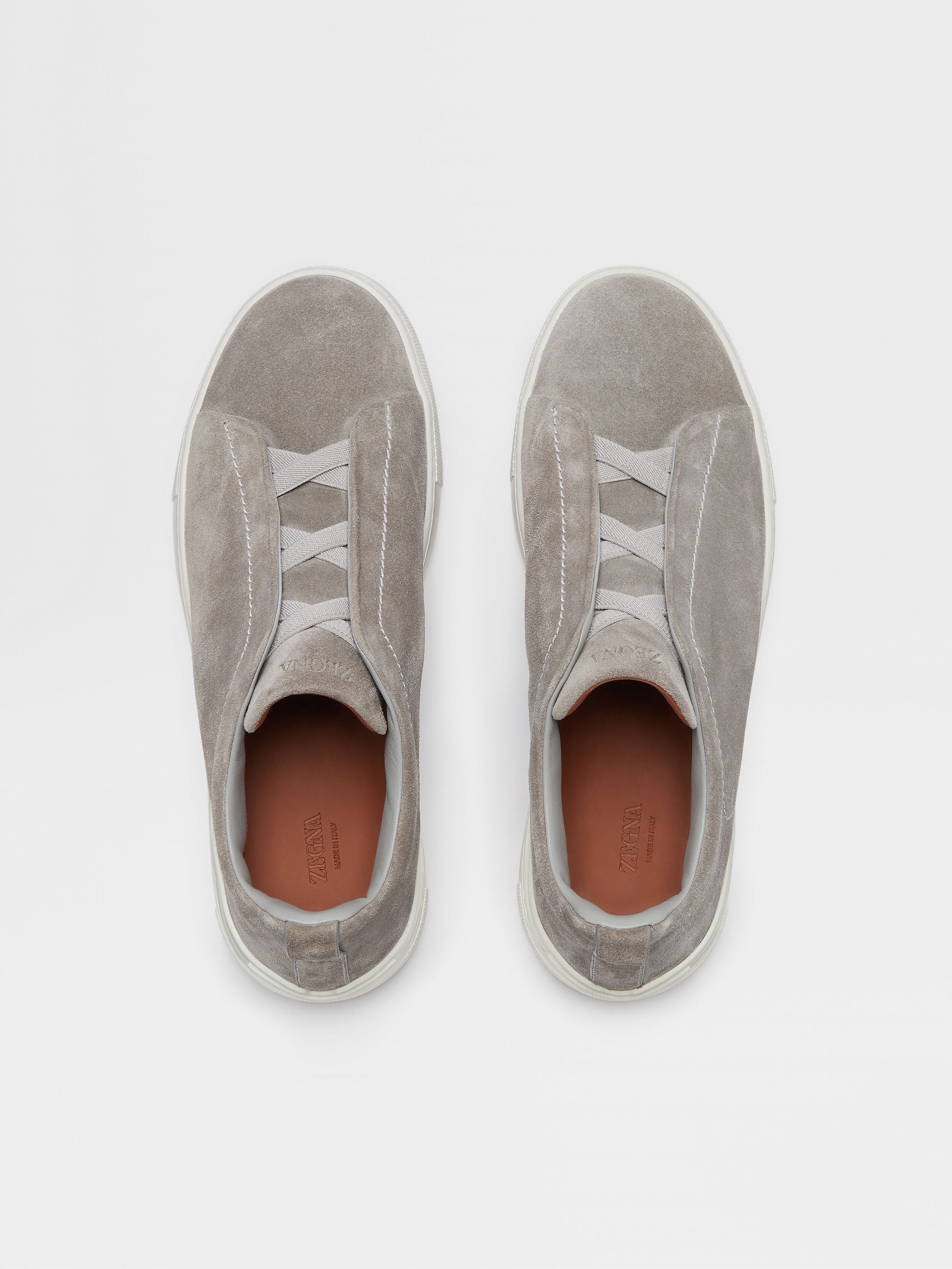 GREY MÉLANGE SUEDE TRIPLE STITCH™ SNEAKERS - 5