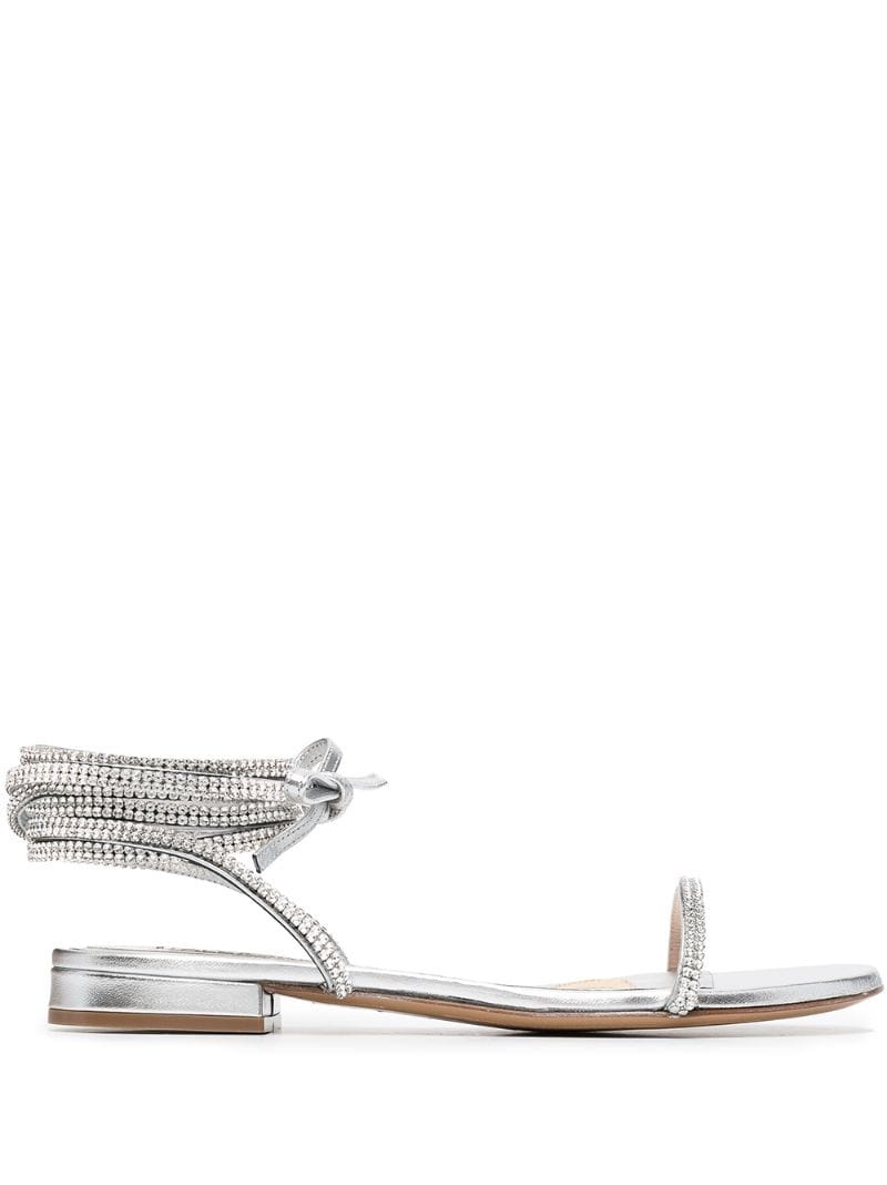 Amina crystal-embellished leather sandals - 1