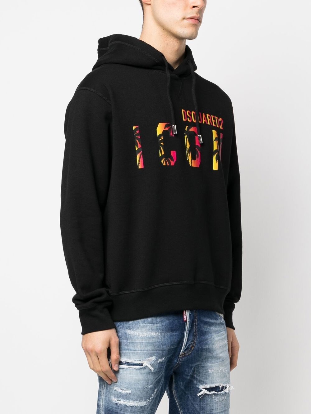 Icon-print hooded sweatshirt - 3