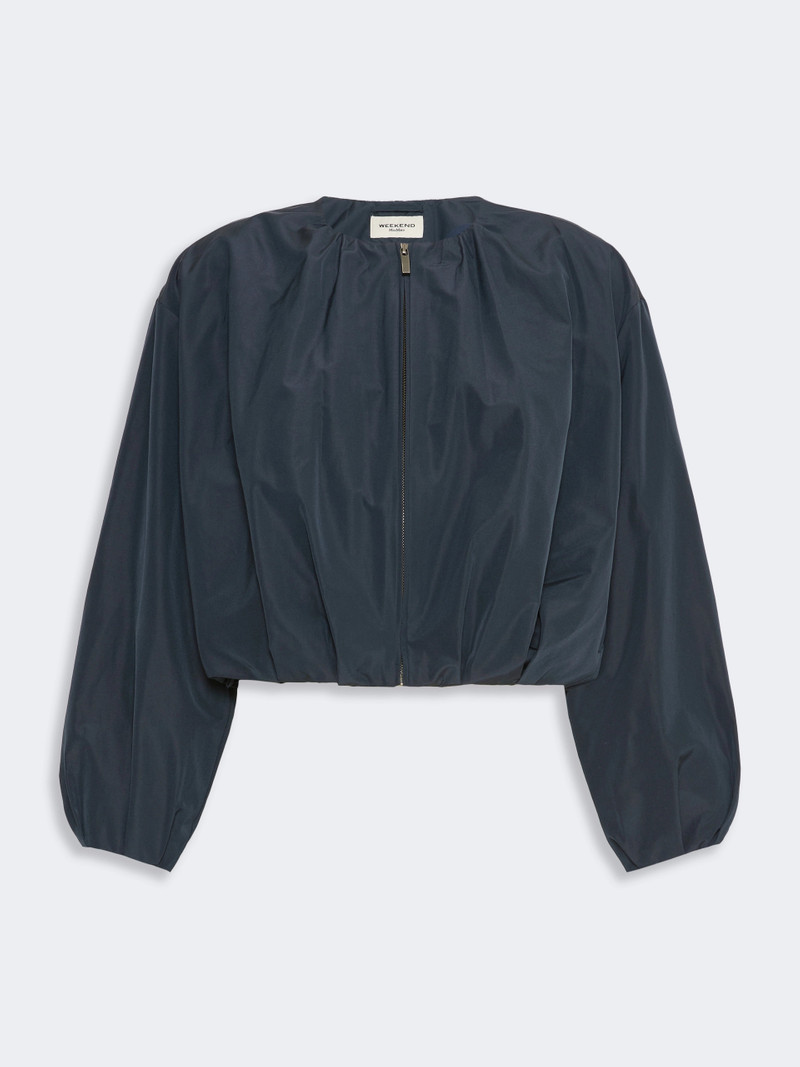 BUTTERFLY Short taffeta jacket - NAVY 1