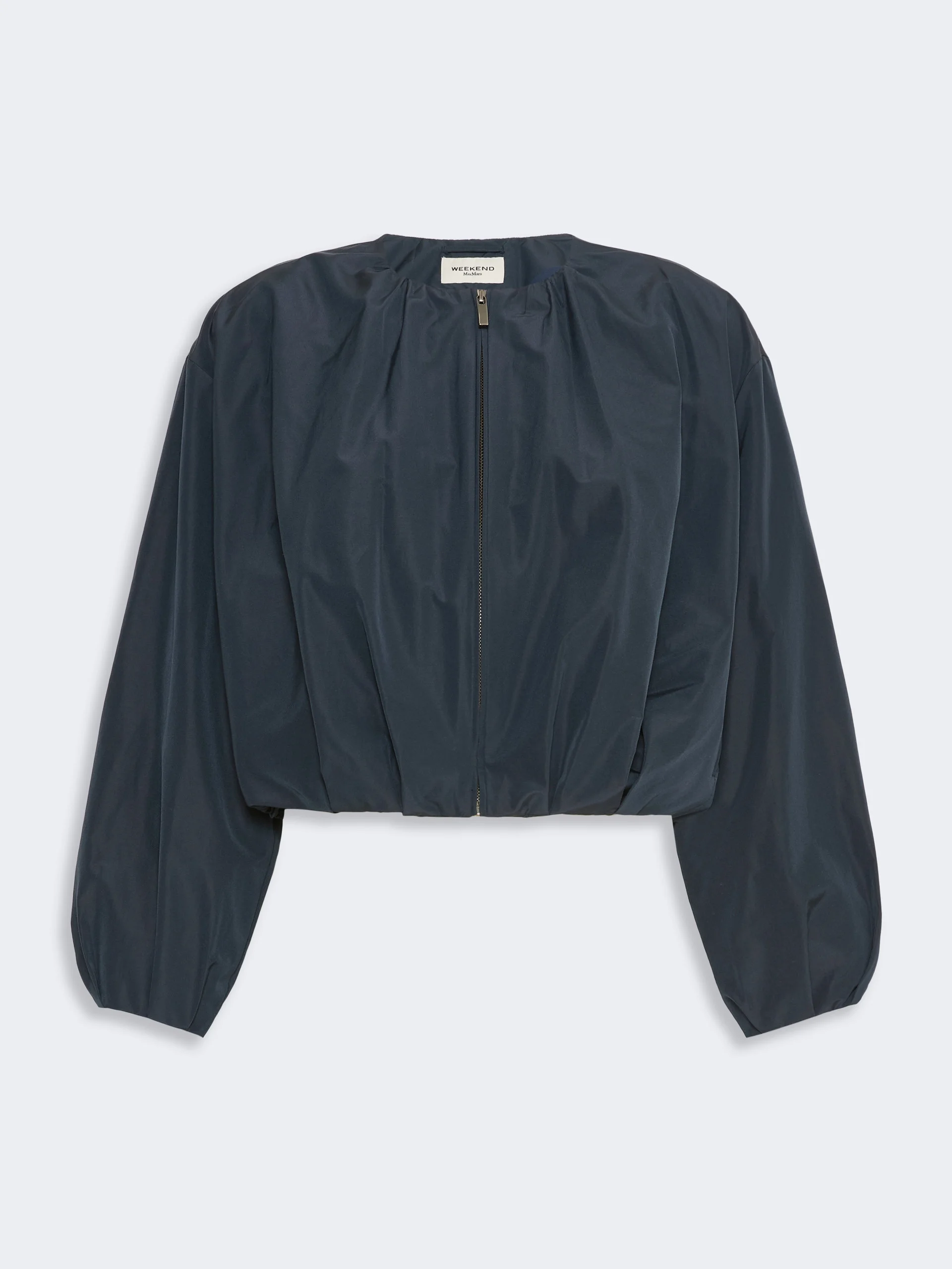 BUTTERFLY Short taffeta jacket - NAVY - 1
