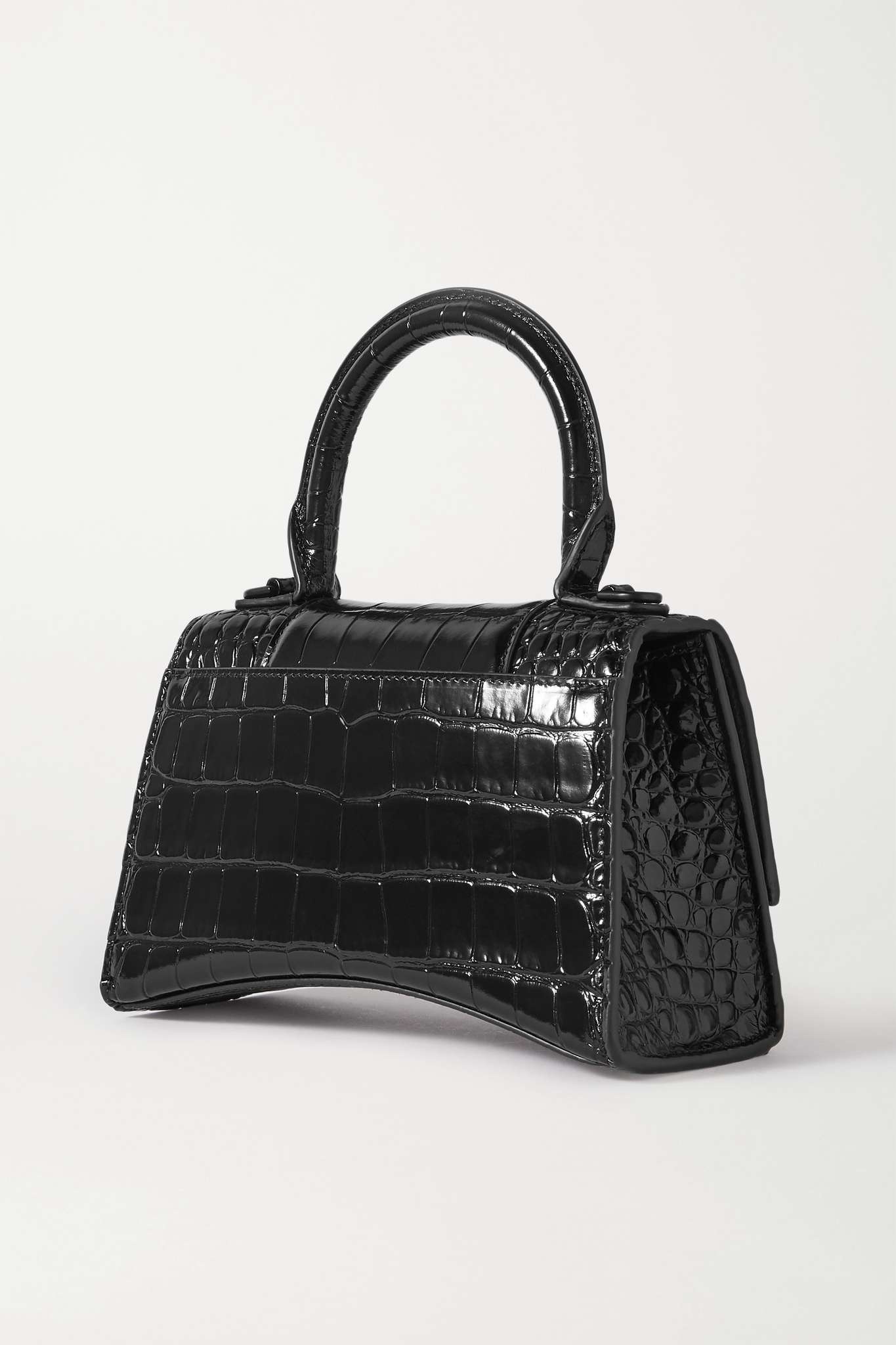 Hourglass XS croc-effect leather tote - 3