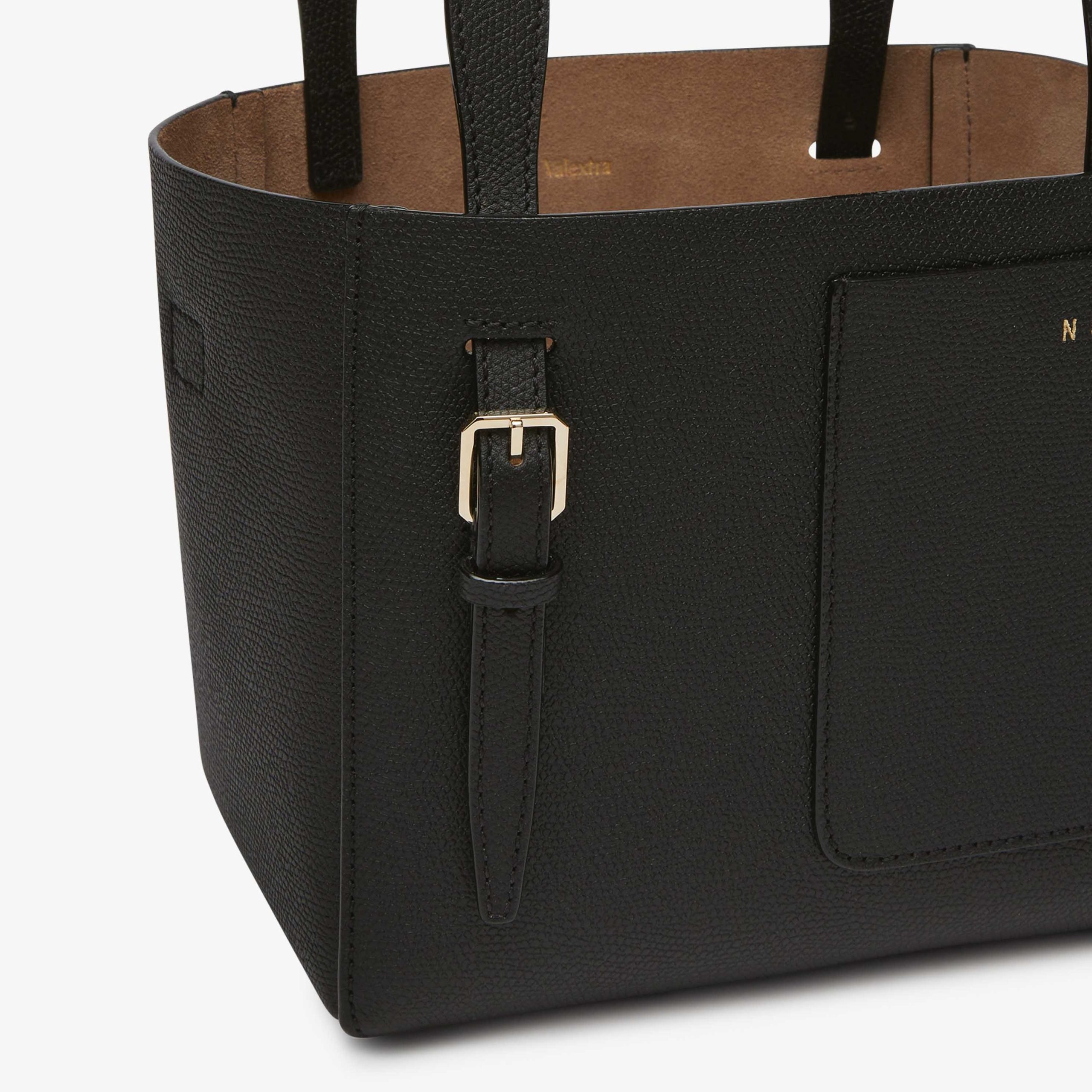 Valextra – Soft Bucket Micro Bag – Black - 3
