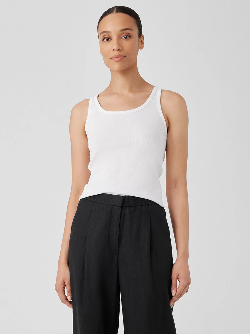 EILEEN FISHER Organic Cotton Stretch Rib Slim Tank outlook