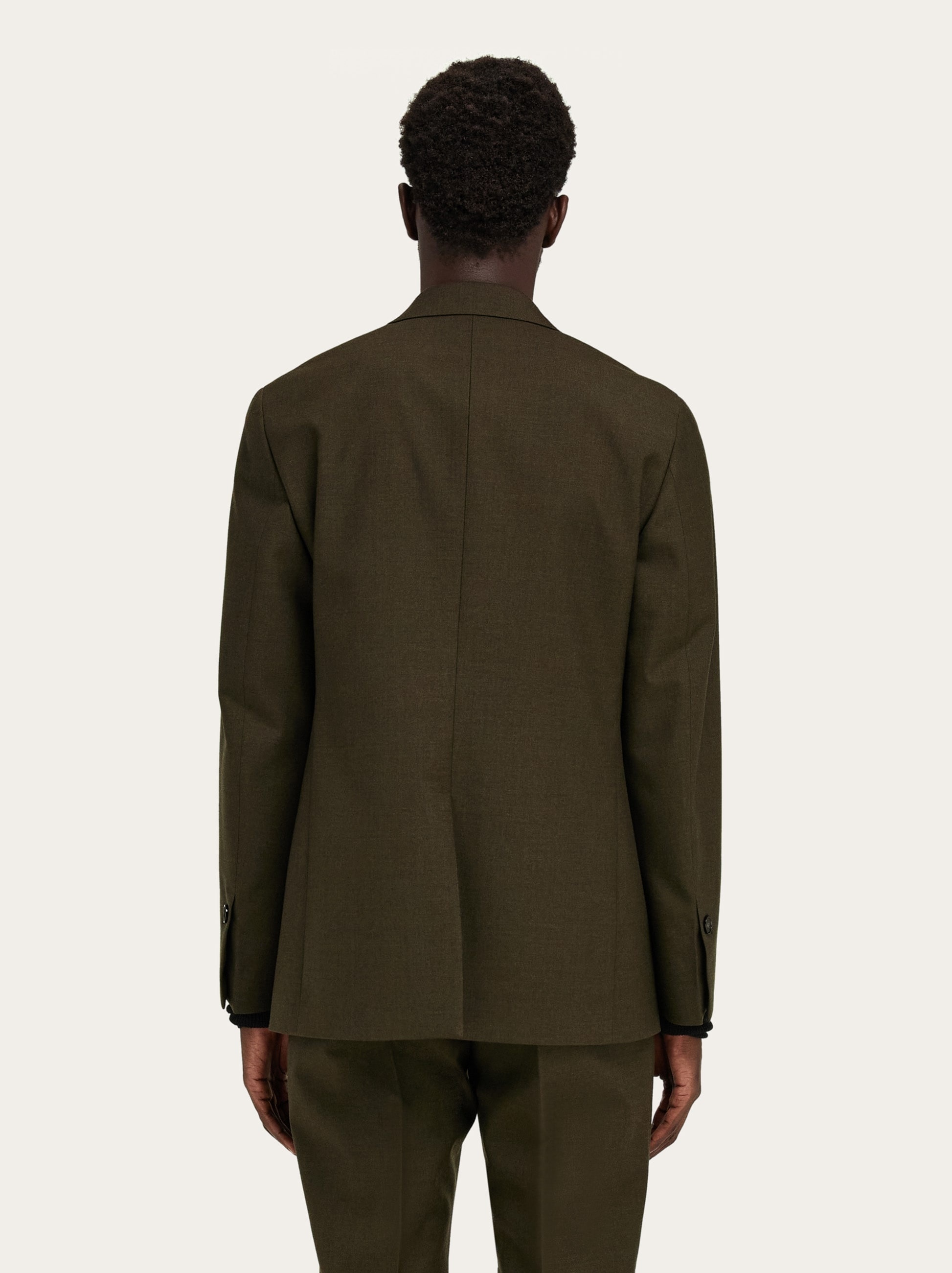 Single-breasted blazer with removable belt - 4