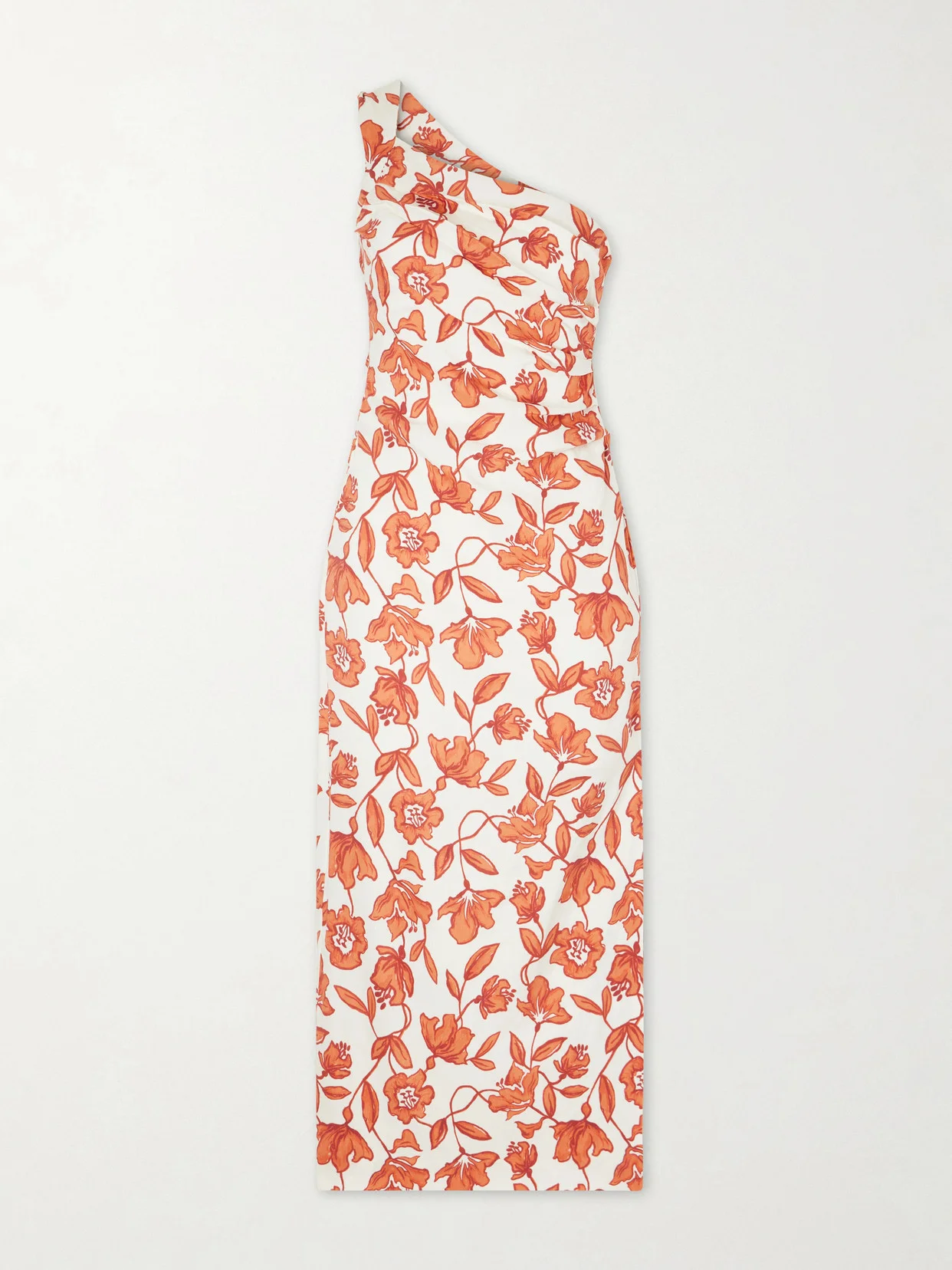 Chloe One-shoulder Floral-print Linen-blend Midi Dress - 1