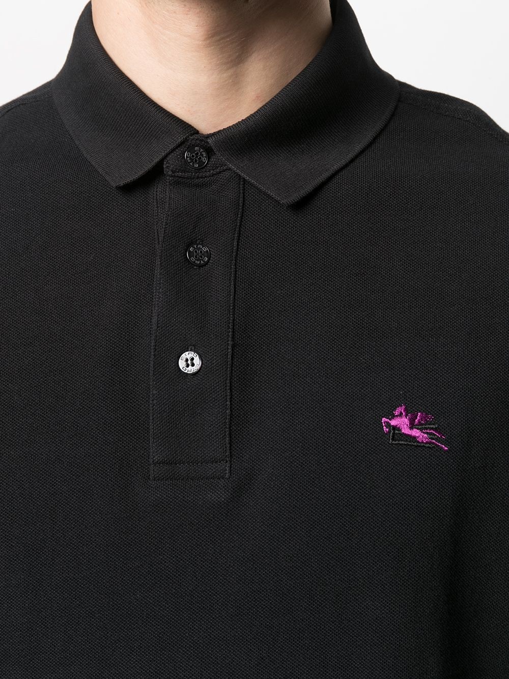 logo embroidered polo shirt - 5