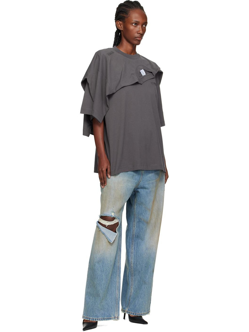 VETEMENTS Gray Double Layered T-shirt outlook