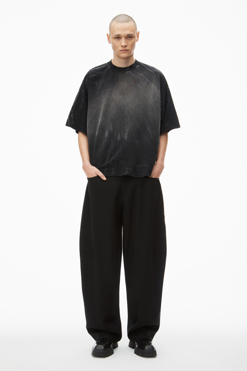 Alexander Wang distressed wash tee in cotton outlook
