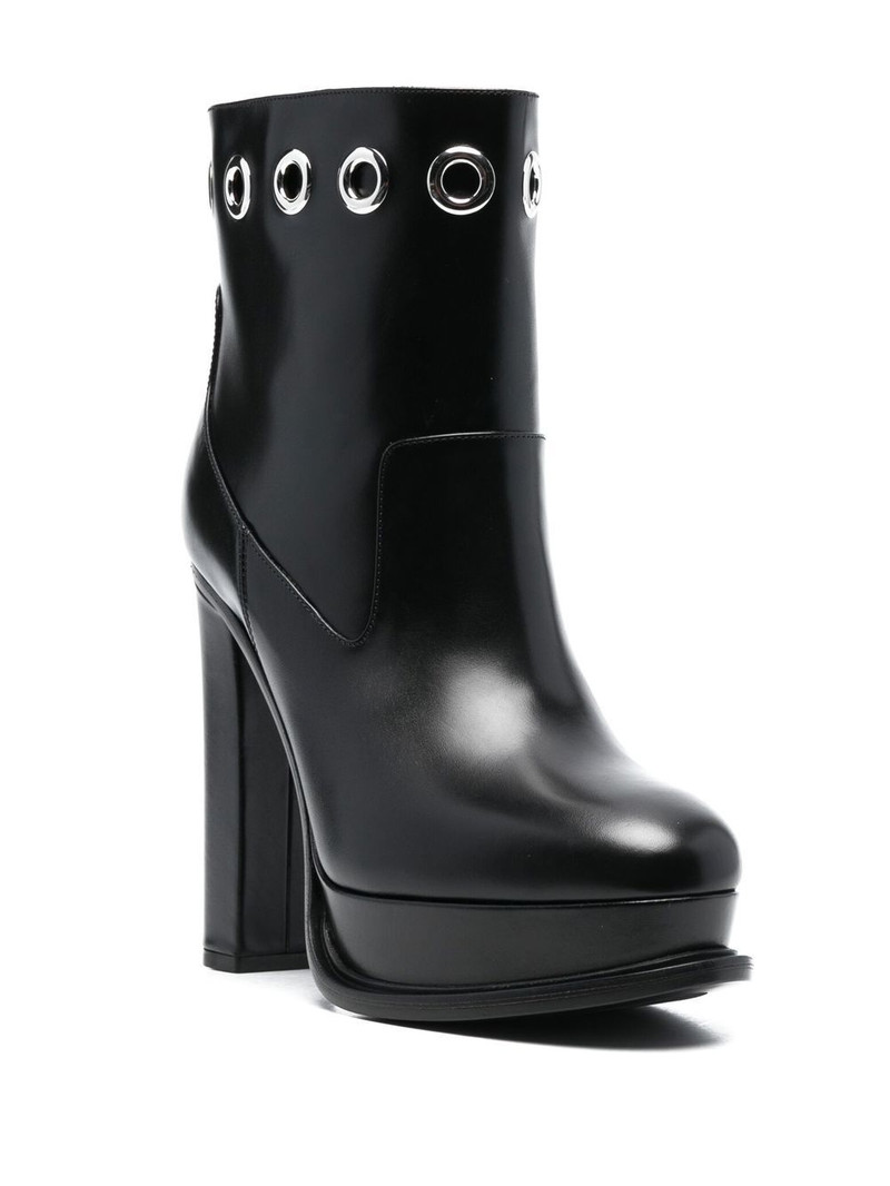 Alexander McQueen 130mm platform-sole eyelet boots outlook